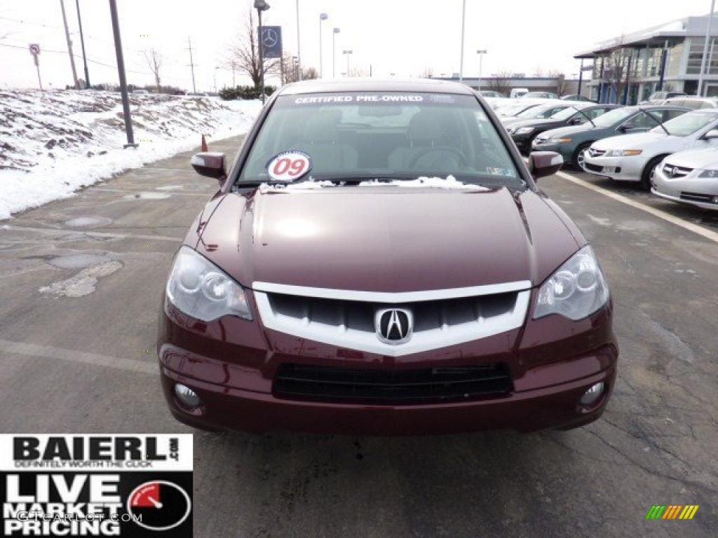 2009 RDX SH-AWD - Basque Red Pearl / Taupe photo #2