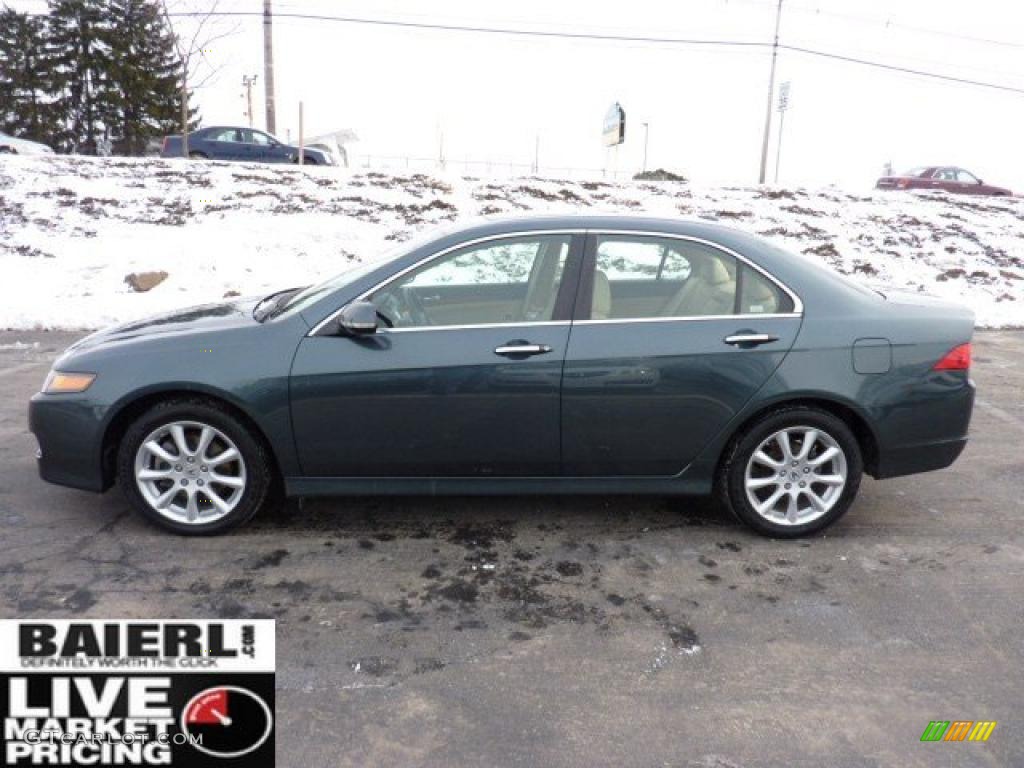 2008 TSX Sedan - Deep Green Pearl / Parchment photo #4