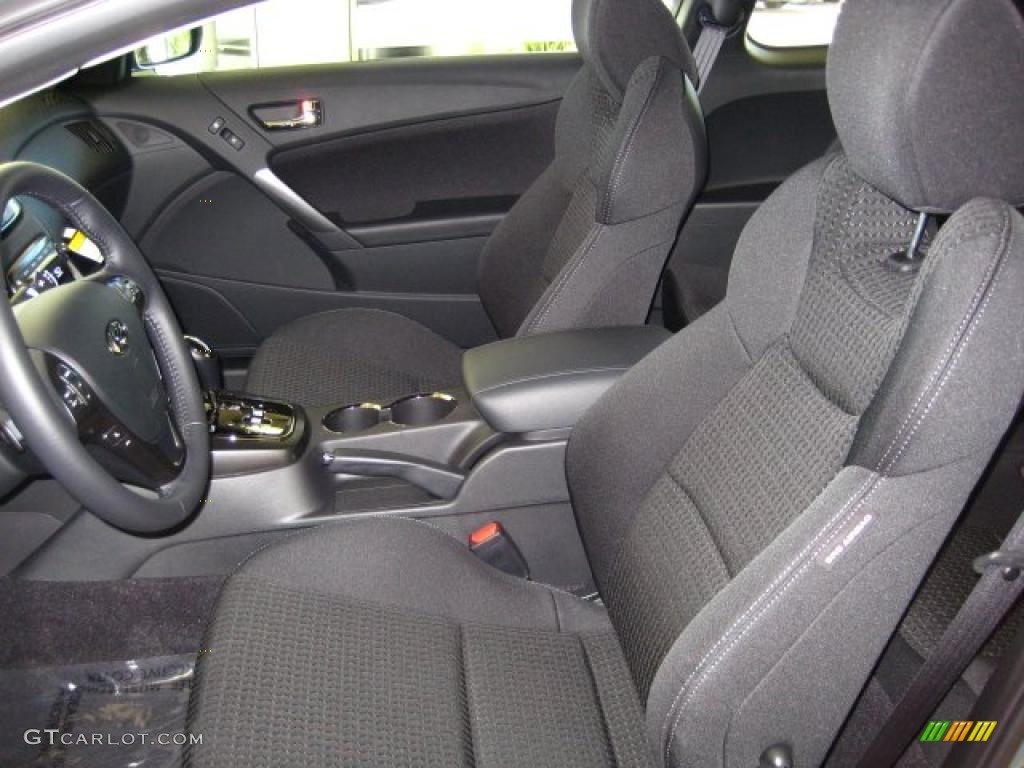 Black Cloth Interior 2011 Hyundai Genesis Coupe 2.0T Premium Photo #45048353
