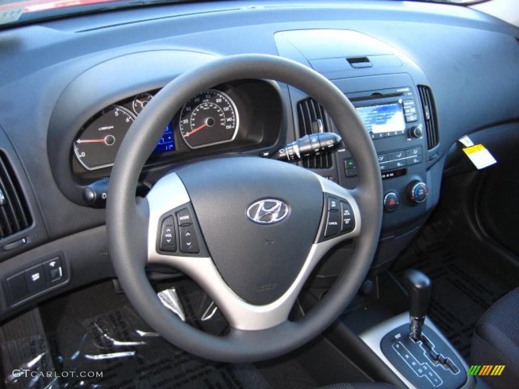 2011 Hyundai Elantra Touring GLS Black Steering Wheel Photo #45048585