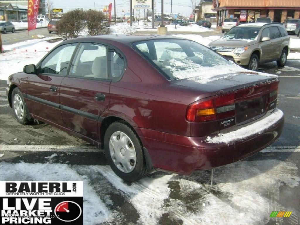 2001 Legacy L Sedan - Winestone Red Pearl / Gray photo #4