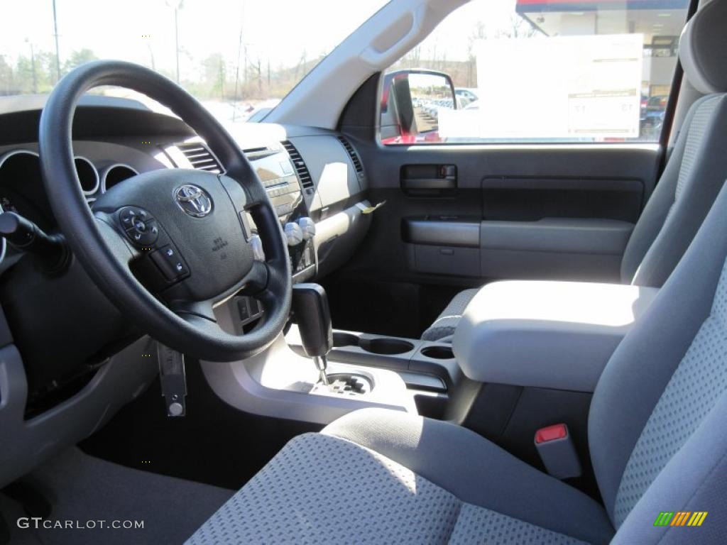 Graphite Gray Interior 2011 Toyota Tundra SR5 Double Cab 4x4 Photo #45052837