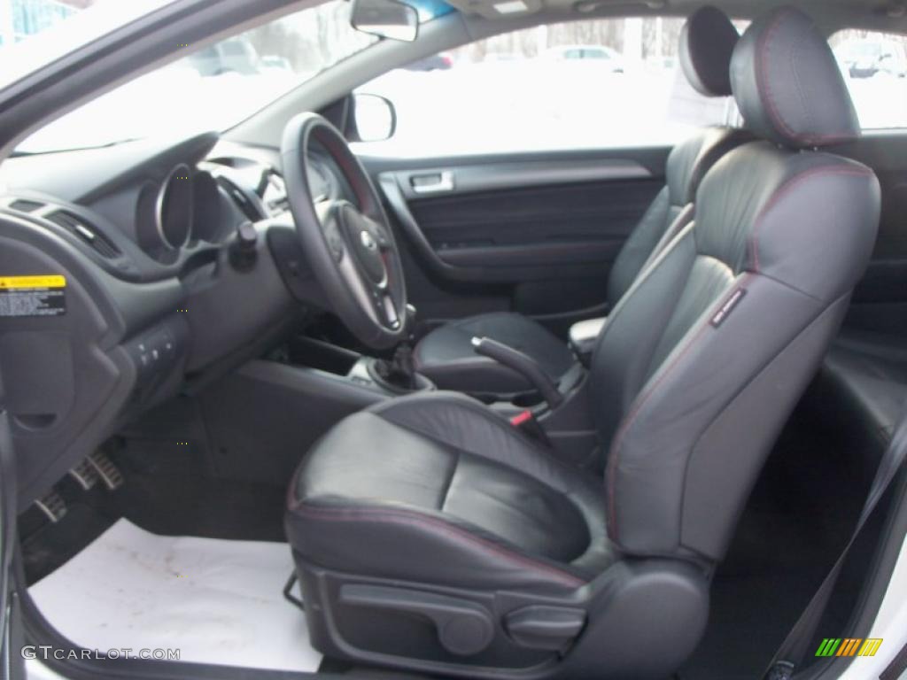 Black Sport Interior 2010 Kia Forte Koup SX Photo #45052905