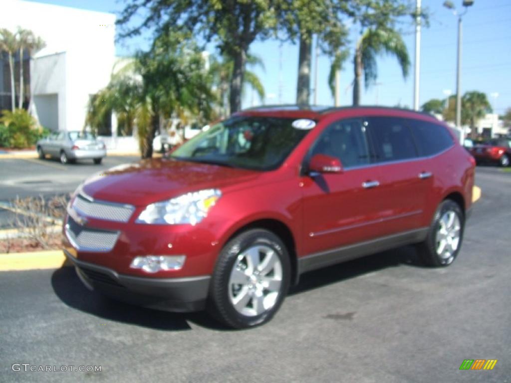 2011 Traverse LTZ - Red Jewel Metallic / Cashmere/Ebony photo #1