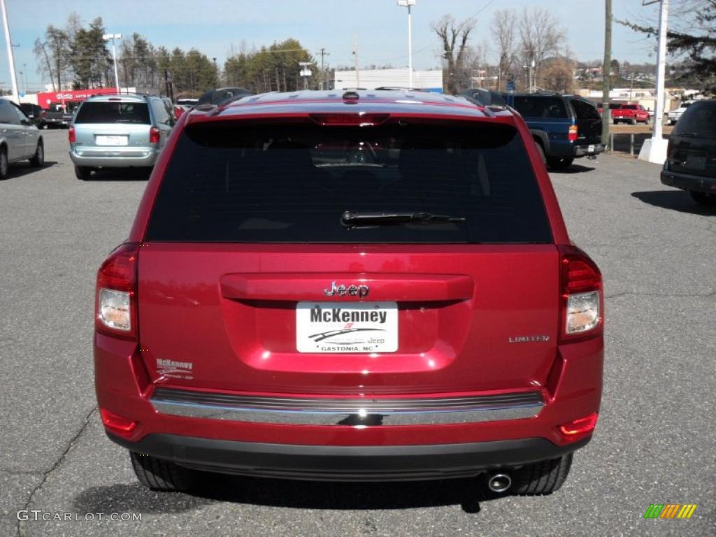 2011 Compass 2.4 Limited - Deep Cherry Red Crystal Pearl / Dark Slate Gray/Light Pebble Beige photo #3
