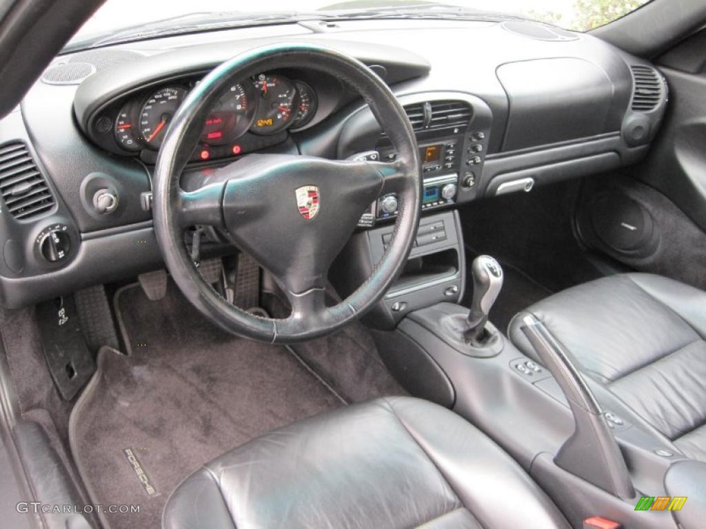 Black Interior 2002 Porsche 911 Carrera 4 Cabriolet Photo #45058469