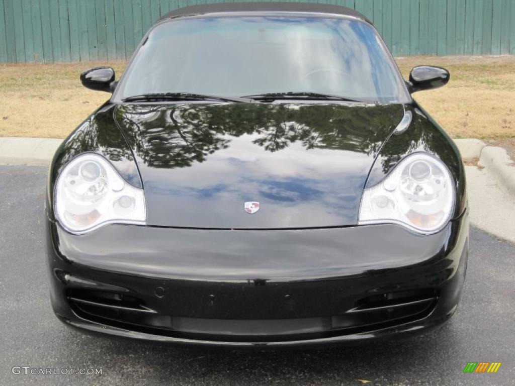 Black 2002 Porsche 911 Carrera 4 Cabriolet Exterior Photo #45058605