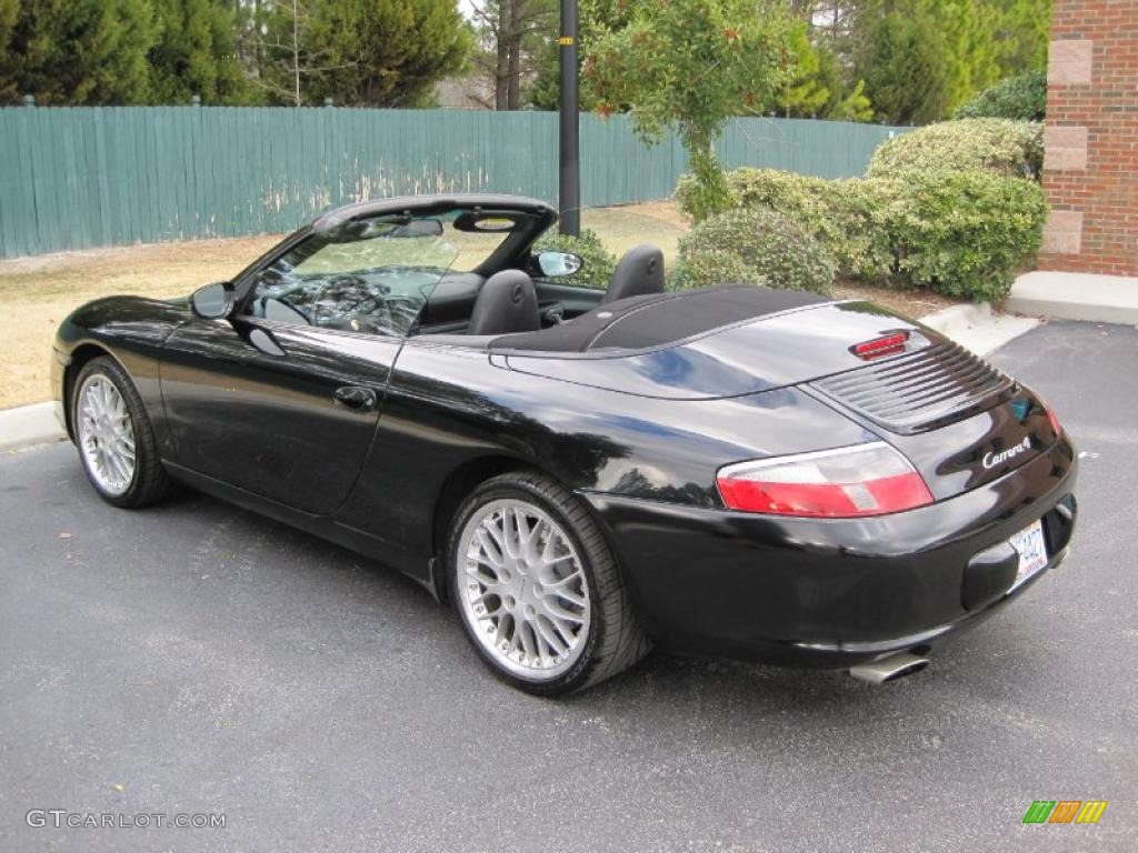 Black 2002 Porsche 911 Carrera 4 Cabriolet Exterior Photo #45058749