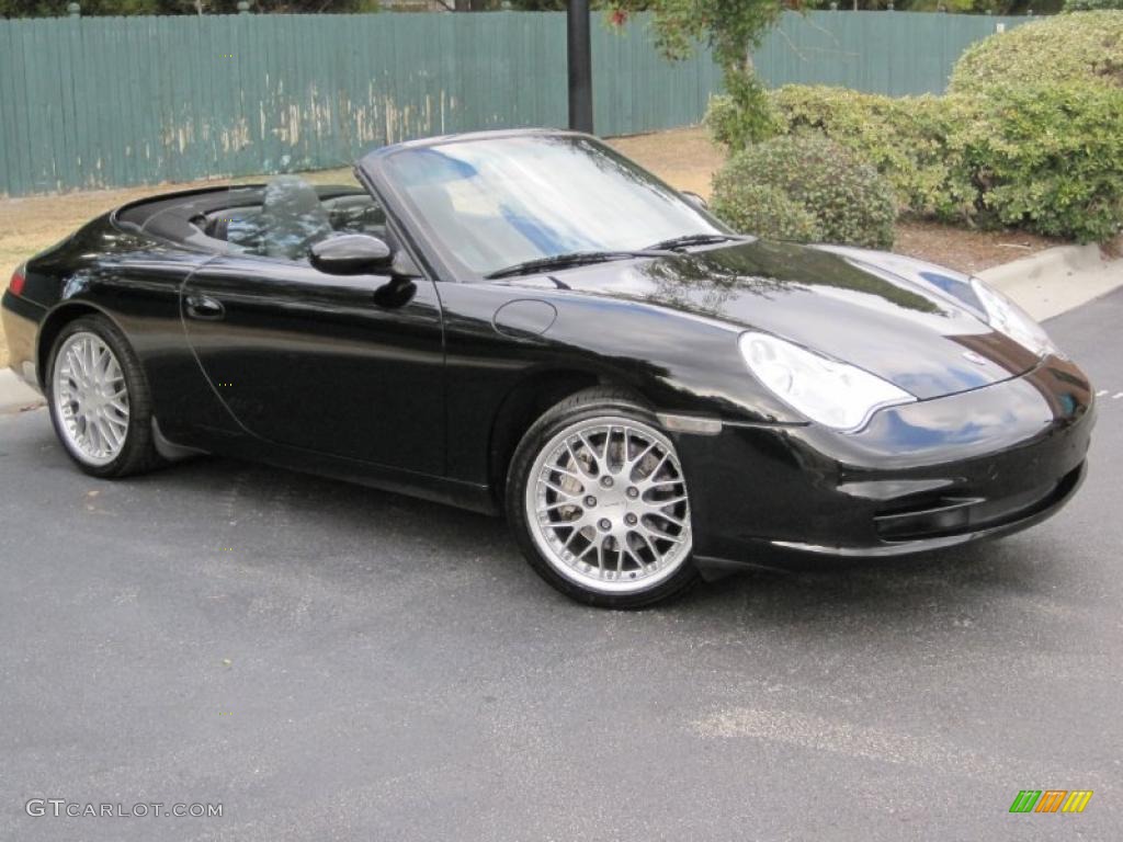 Black 2002 Porsche 911 Carrera 4 Cabriolet Exterior Photo #45058817