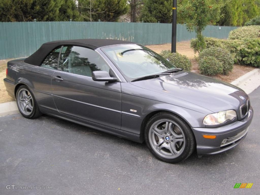 2002 3 Series 330i Convertible - Steel Grey Metallic / Grey photo #13