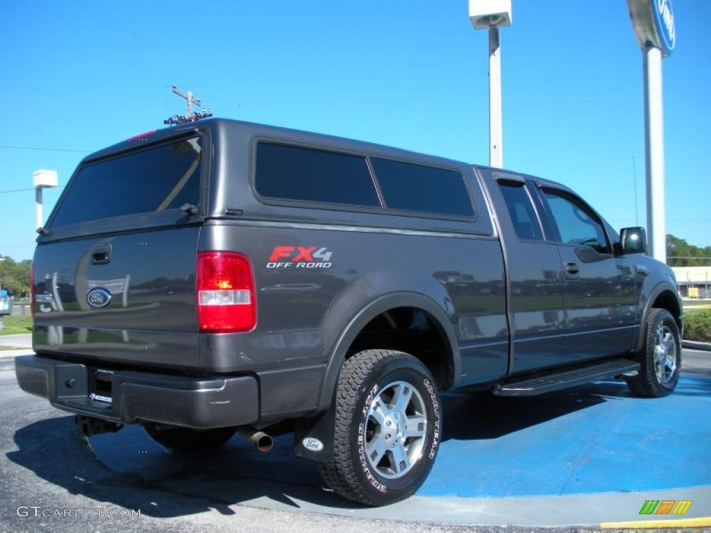 2004 F150 FX4 SuperCab 4x4 - Dark Shadow Grey Metallic / Black photo #5