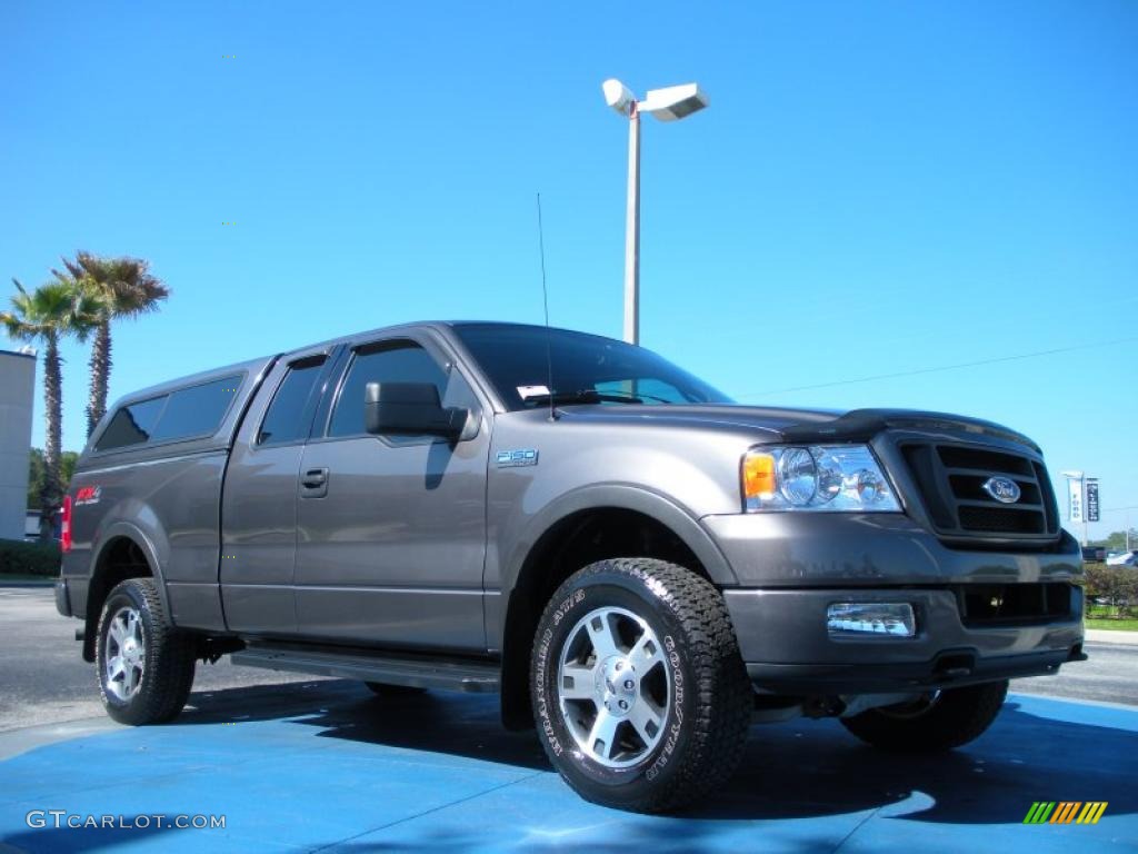 2004 F150 FX4 SuperCab 4x4 - Dark Shadow Grey Metallic / Black photo #7