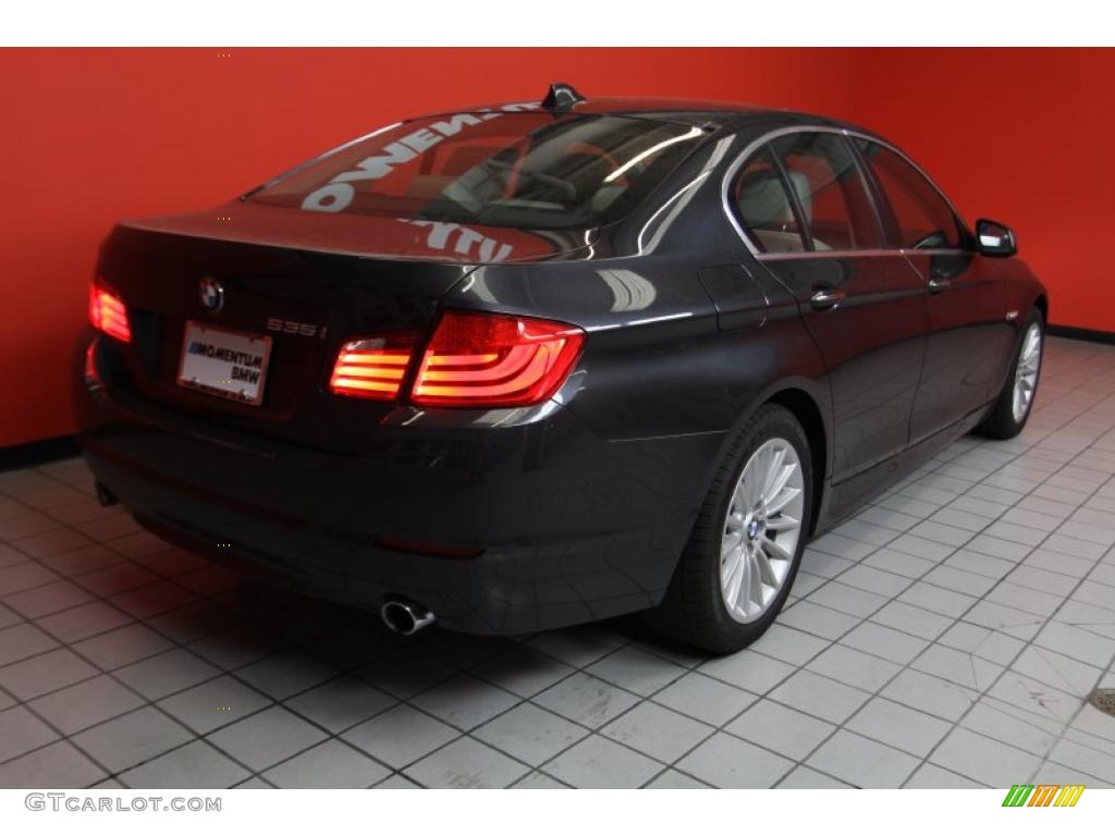 2011 5 Series 535i Sedan - Dark Graphite Metallic / Oyster/Black photo #15