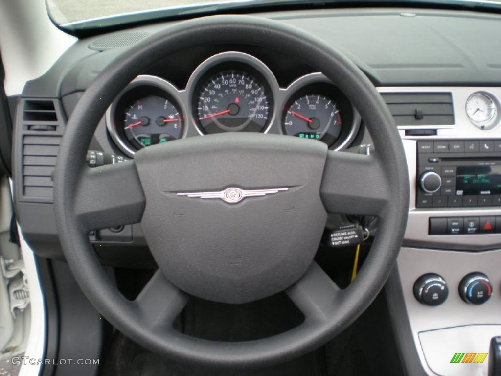 2010 Chrysler Sebring Touring Convertible Dark Slate Gray Steering Wheel Photo #45064917