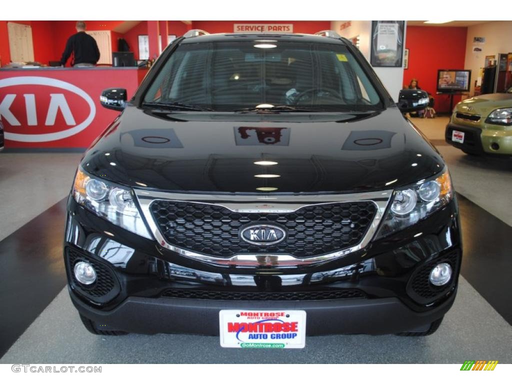 2011 Sorento EX - Ebony Black / Black photo #9