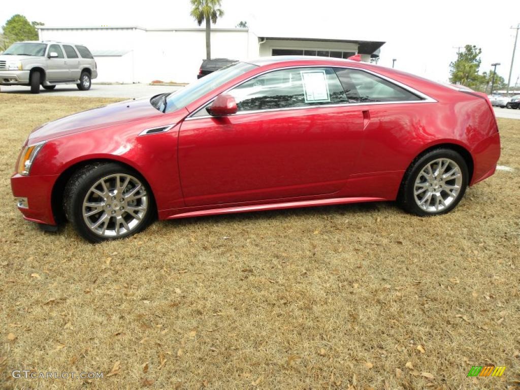 Crystal Red Tintcoat 2011 Cadillac CTS Coupe Exterior Photo #45072725