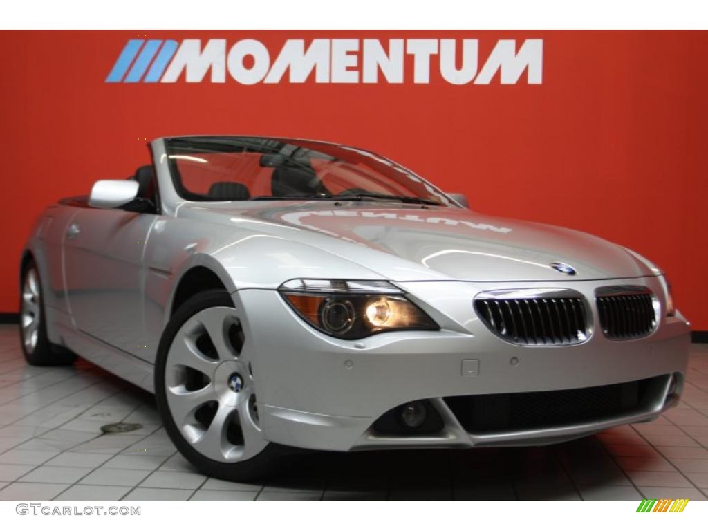 2007 6 Series 650i Convertible - Titanium Silver Metallic / Black photo #1