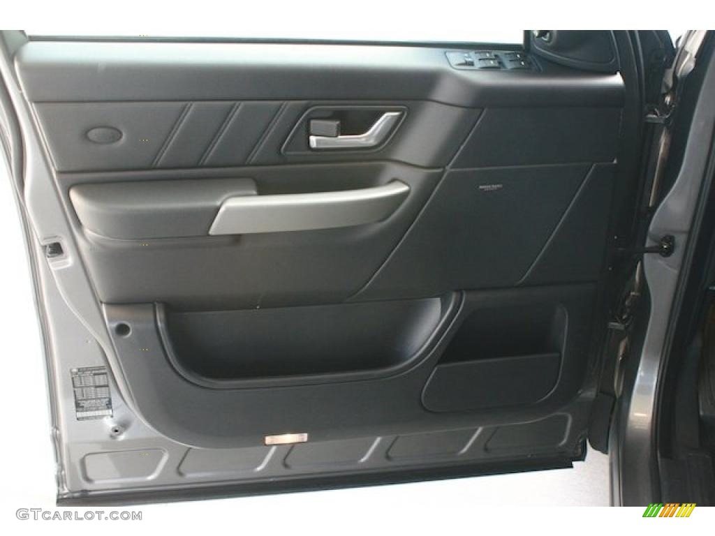 2008 Land Rover Range Rover Sport HSE Ebony Black Door Panel Photo #45076545