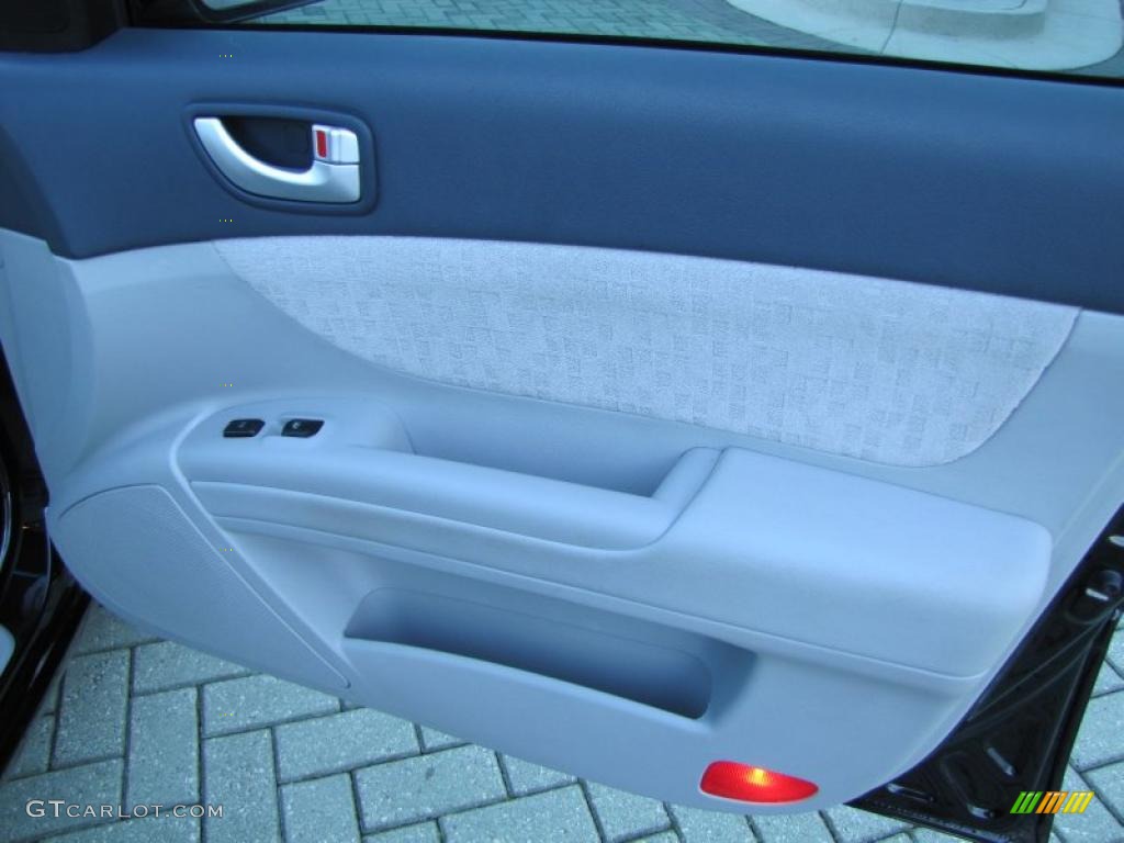 2007 Sonata SE V6 - Ebony Black / Gray photo #19