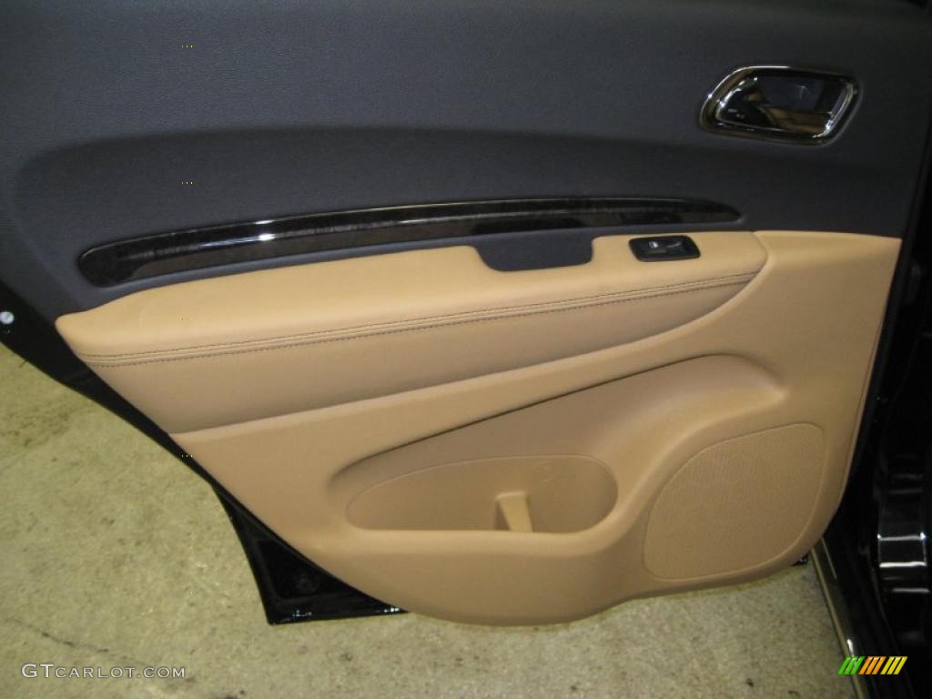 2011 Dodge Durango Citadel 4x4 Black/Tan Door Panel Photo #45082981