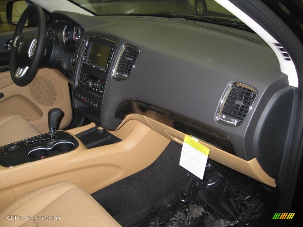 2011 Dodge Durango Citadel 4x4 Black/Tan Dashboard Photo #45083053