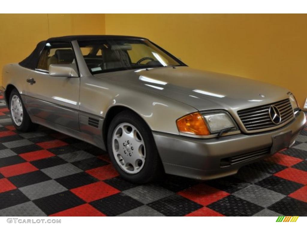 1993 SL 500 Roadster - Smoke Silver Metallic / Parchment photo #3