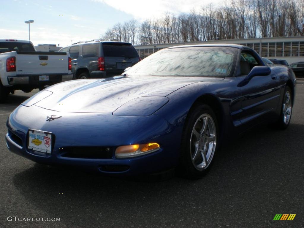 2002 Corvette Coupe - Electron Blue Metallic / Light Gray photo #1
