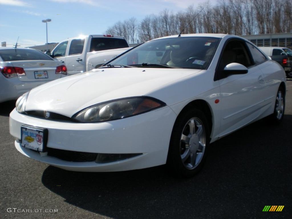 1999 Cougar V6 - Vibrant White / Medium Parchment photo #1