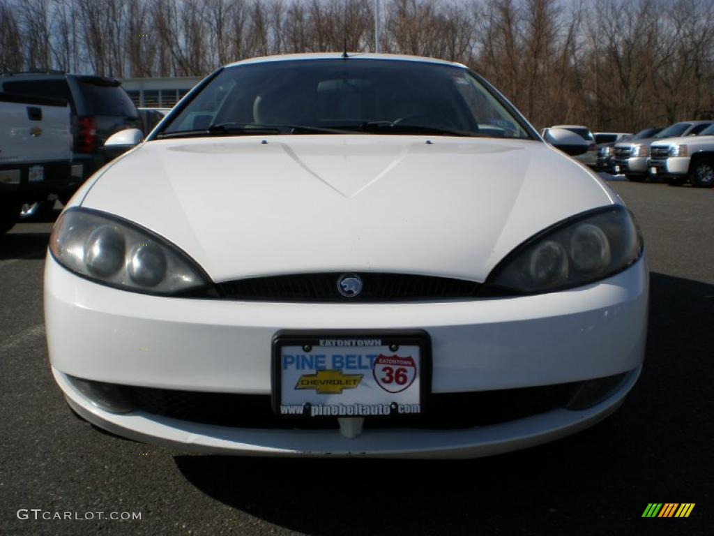 1999 Cougar V6 - Vibrant White / Medium Parchment photo #2