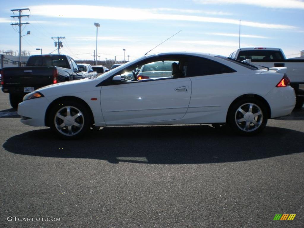 1999 Cougar V6 - Vibrant White / Medium Parchment photo #4