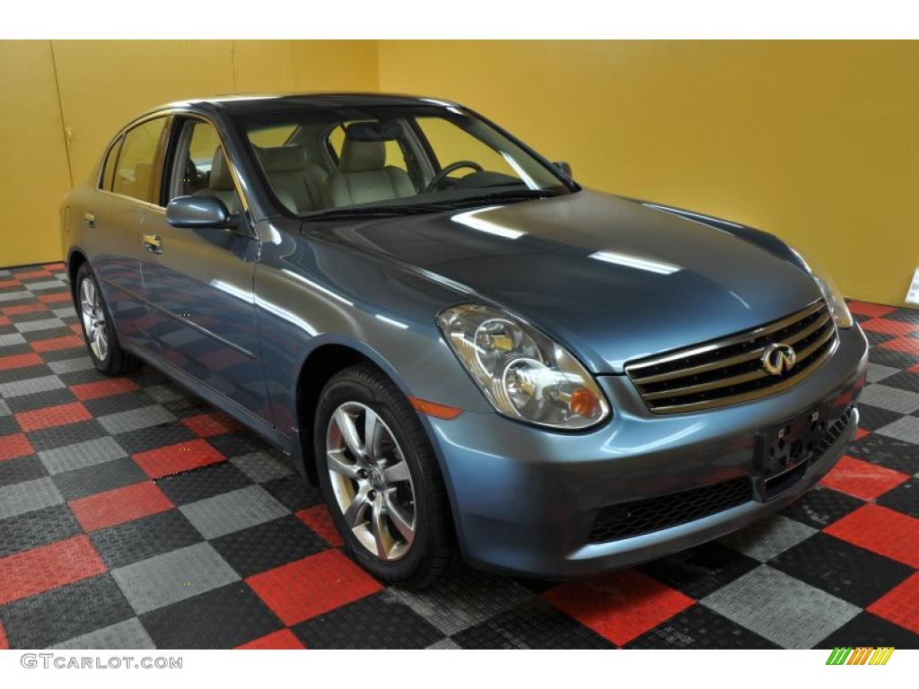 2005 G 35 x Sedan - Lakeshore Slate Blue / Wheat photo #1