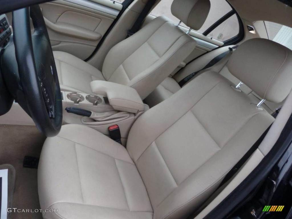2004 3 Series 325xi Sedan - Jet Black / Sand photo #8