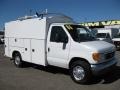 Oxford White 2006 Ford E Series Cutaway E350 Commercial Utility Truck