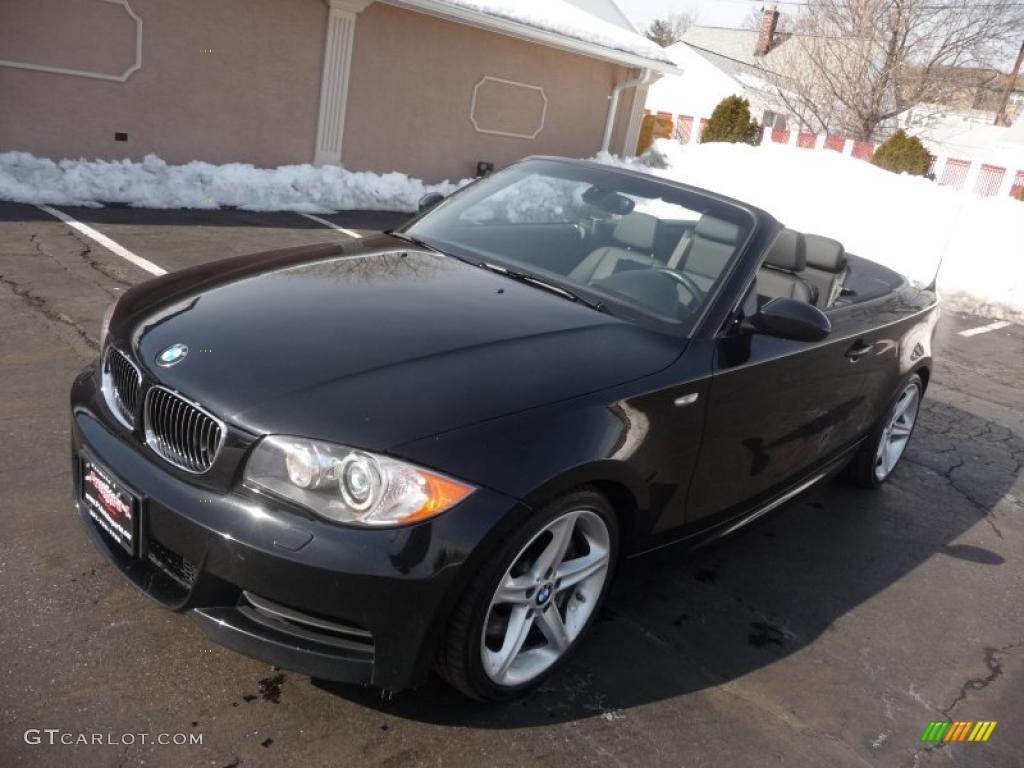 2008 1 Series 135i Convertible - Jet Black / Black photo #19