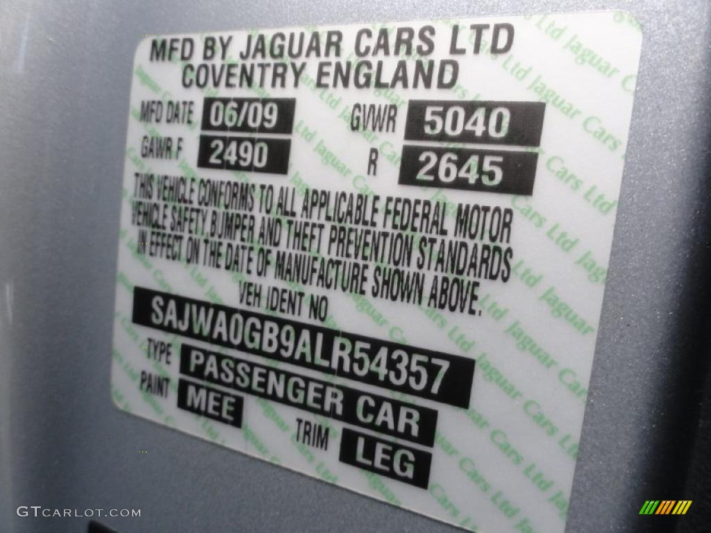 2010 XF Color Code MEE for Liquid Silver Metallic Photo #45088789
