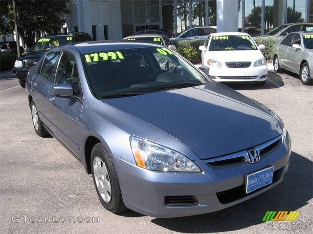 2007 Accord LX Sedan - Cool Blue Metallic / Gray photo #17