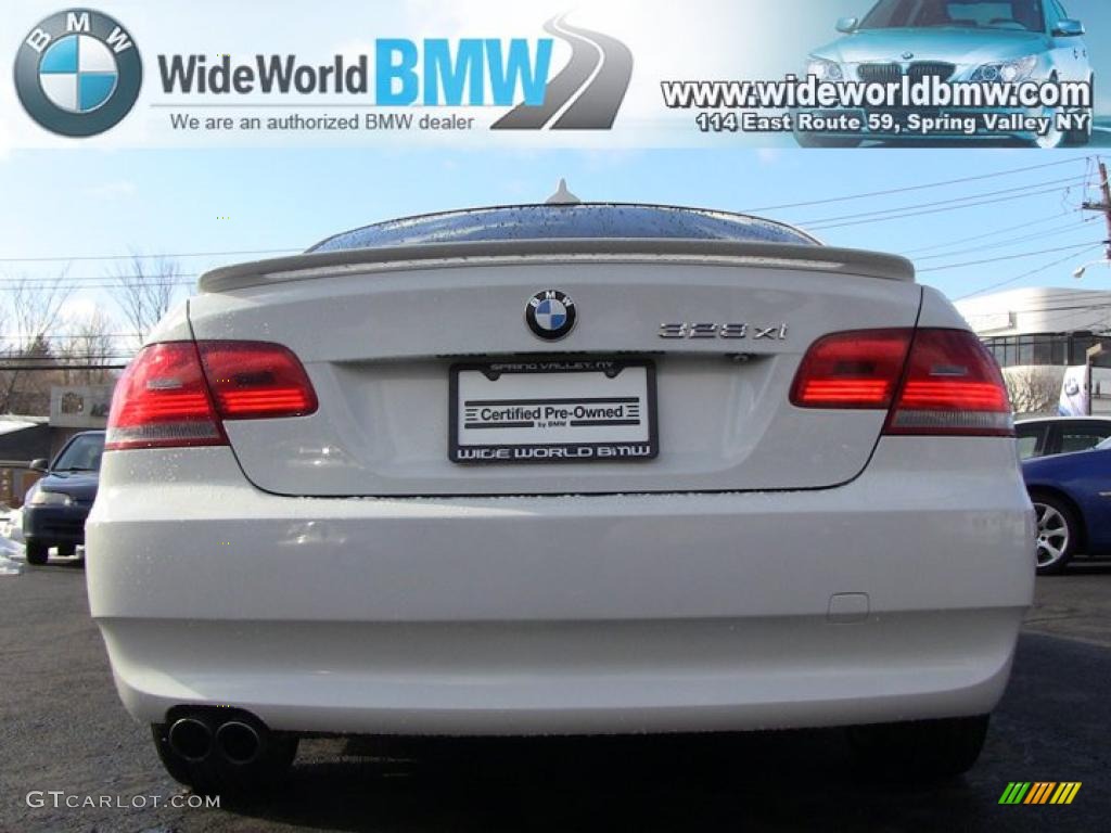 2008 3 Series 328xi Coupe - Alpine White / Coral Red/Black photo #6