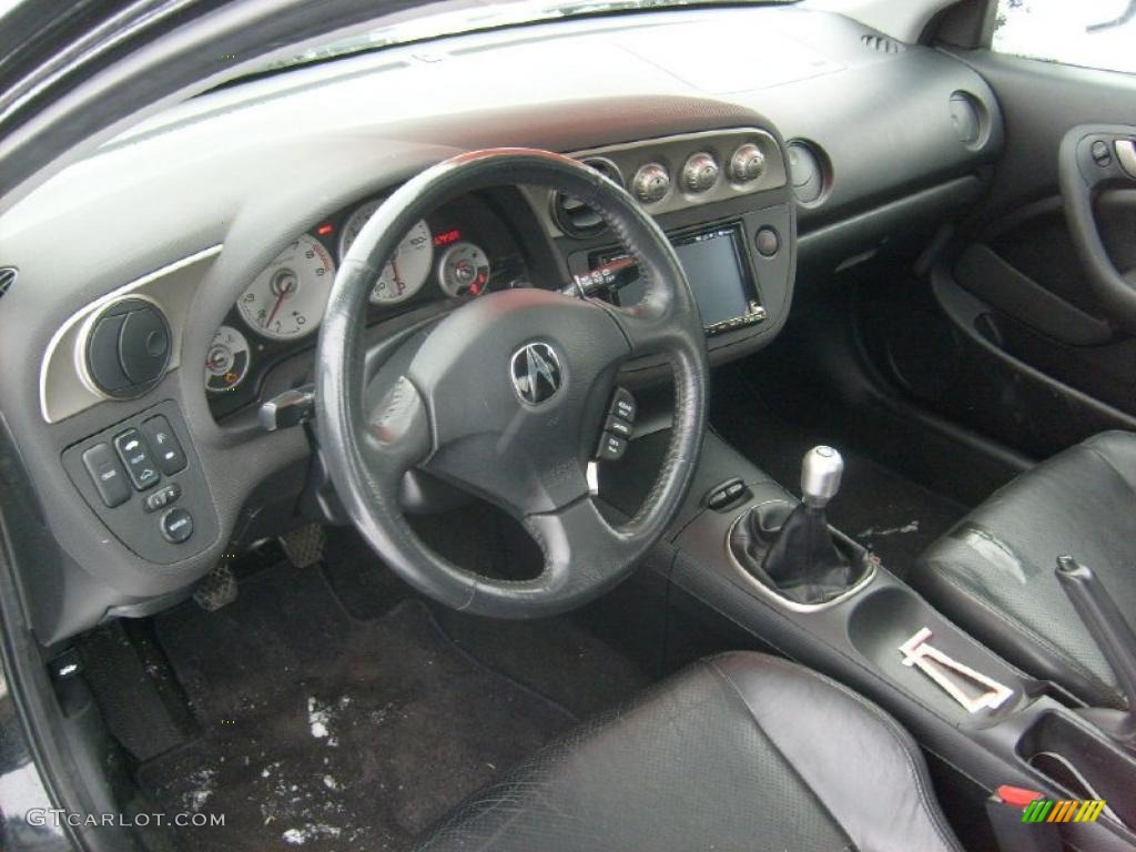 Ebony Black Interior 2002 Acura RSX Type S Sports Coupe Photo