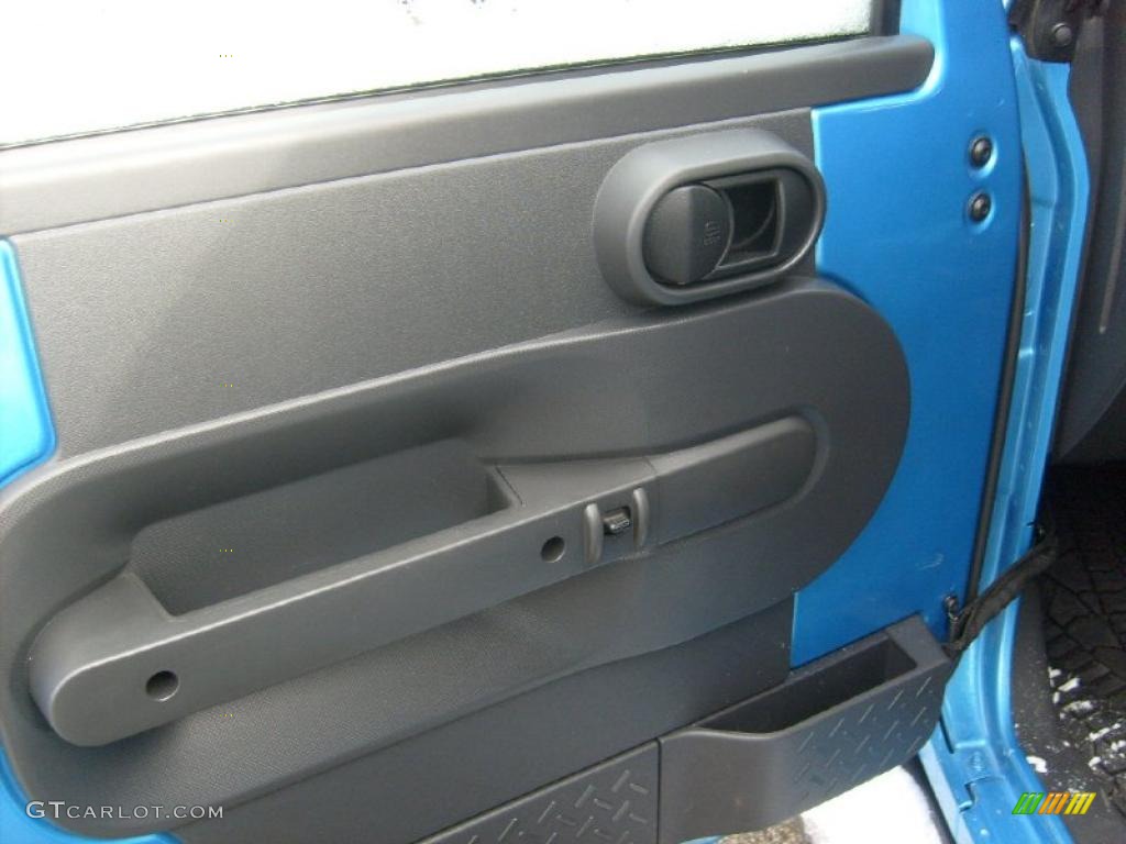 2010 Jeep Wrangler Sport Islander Edition 4x4 Dark Slate Gray/Blue Door Panel Photo #45092269