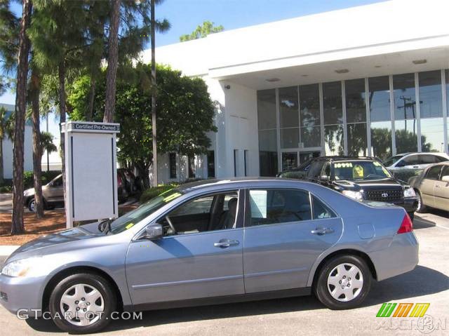 2007 Accord LX Sedan - Cool Blue Metallic / Gray photo #21