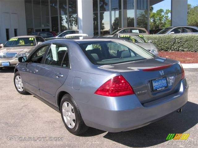 2007 Accord LX Sedan - Cool Blue Metallic / Gray photo #22