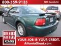 2001 Dark Highland Green Ford Mustang V6 Coupe  photo #2