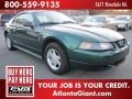 2001 Dark Highland Green Ford Mustang V6 Coupe  photo #4