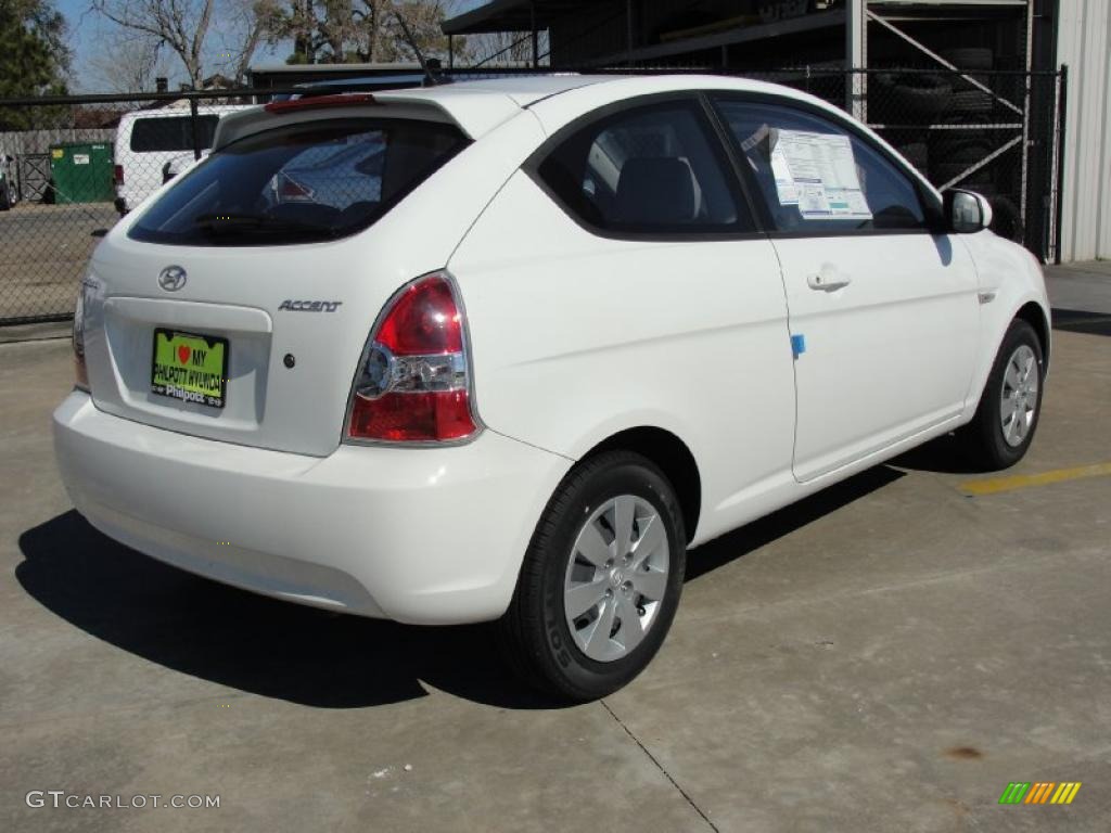 Nordic White 2011 Hyundai Accent GS 3 Door Exterior Photo #45098046