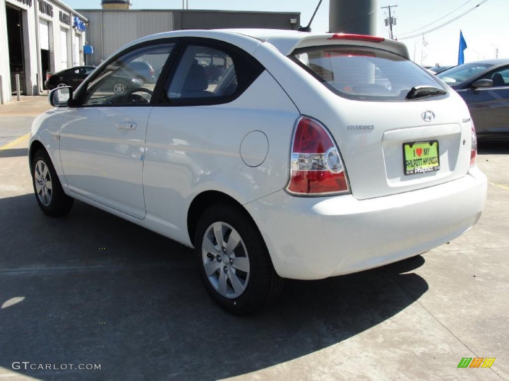 Nordic White 2011 Hyundai Accent GS 3 Door Exterior Photo #45098062