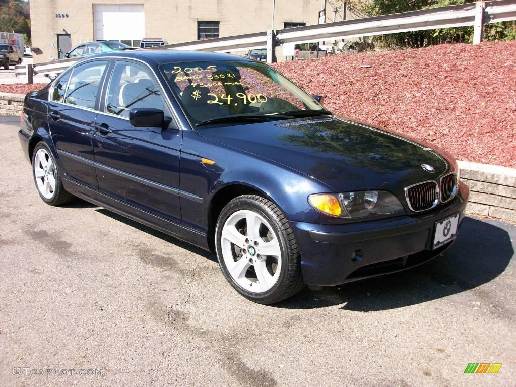 2005 3 Series 330xi Sedan - Orient Blue Metallic / Sand photo #7