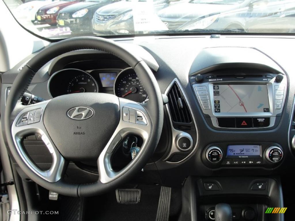 2011 Hyundai Tucson Limited Black Dashboard Photo #45100302