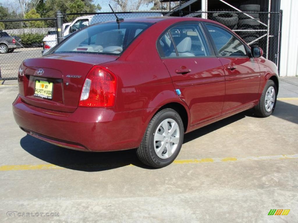 Wine Red Pearl 2011 Hyundai Accent GLS 4 Door Exterior Photo #45100438