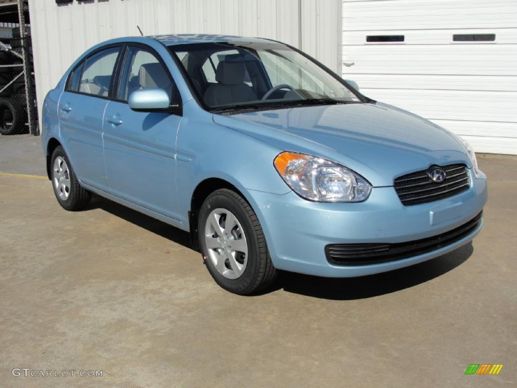 Ice Blue 2011 Hyundai Accent GLS 4 Door Exterior Photo #45100740