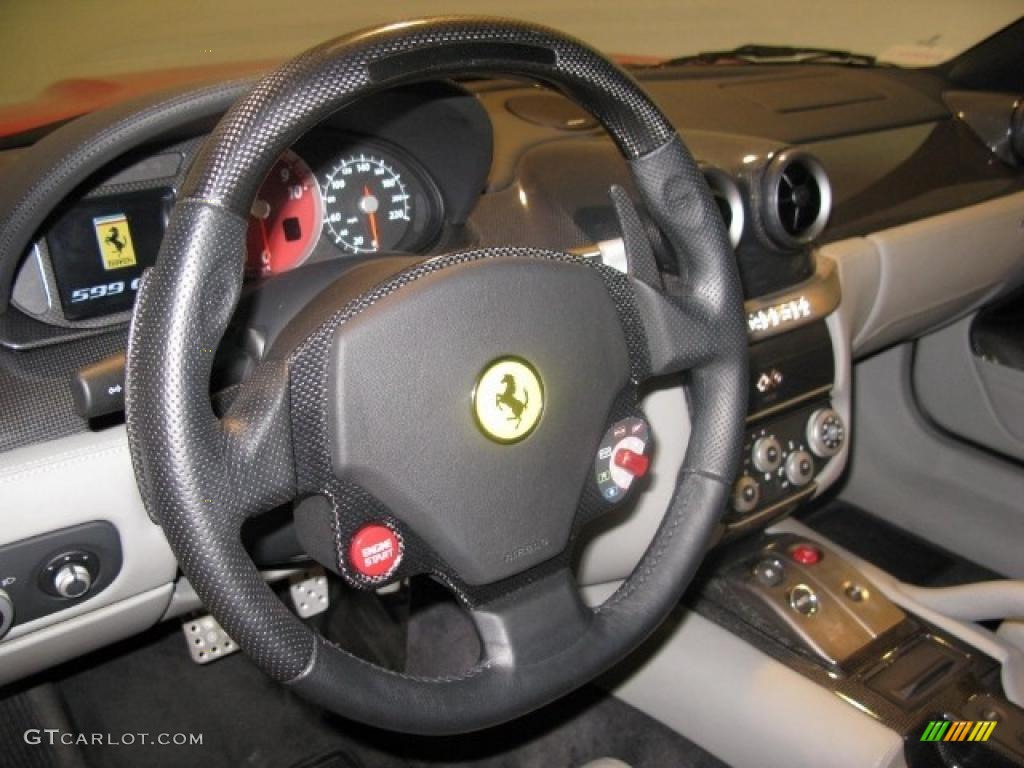 2007 Ferrari 599 GTB Fiorano F1 Grey Steering Wheel Photo #45105872